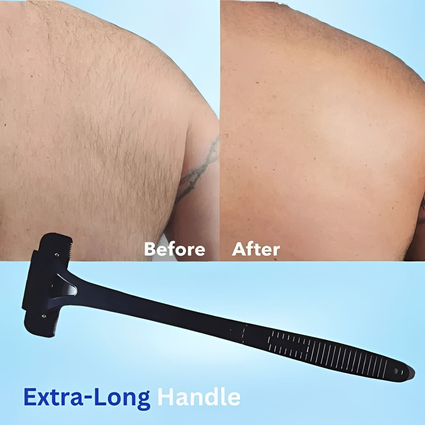 Afeitadora de Espalda de Fácil Alcance para Hombres con Mango Largo