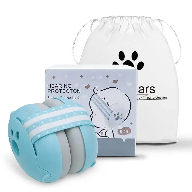 Protección auditiva para bebés, orejeras suaves con correa ajustable