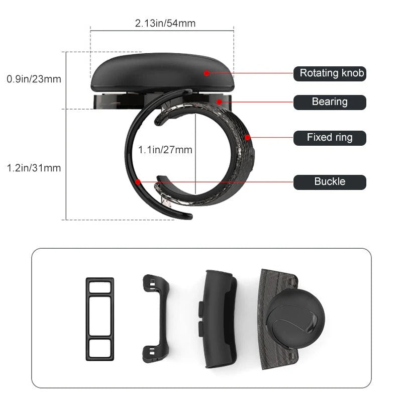 Pomo de volante giratorio 360 Easy Grip con rodamiento