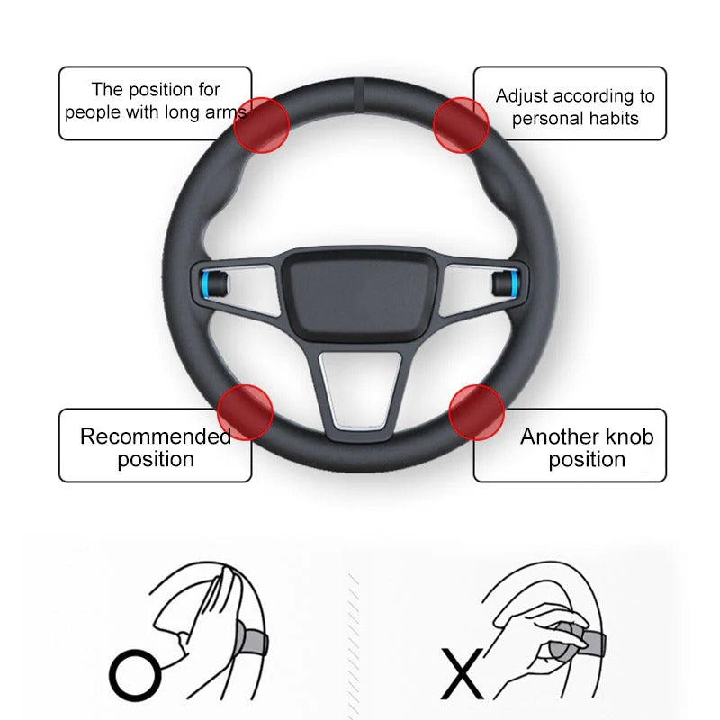 Pomo de volante giratorio 360 Easy Grip con rodamiento