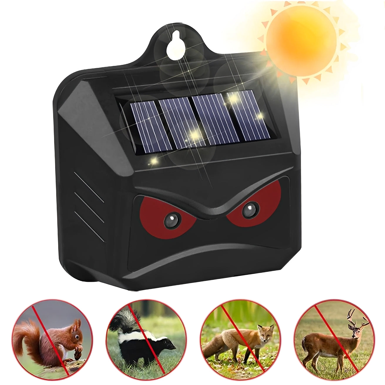 Dispositivo Solar Ultrasónico Repelente de Plagas para Exteriores, Paquete de 2