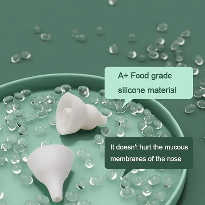 Dispositivo portátil de succión nasal para bebés con puntas suaves