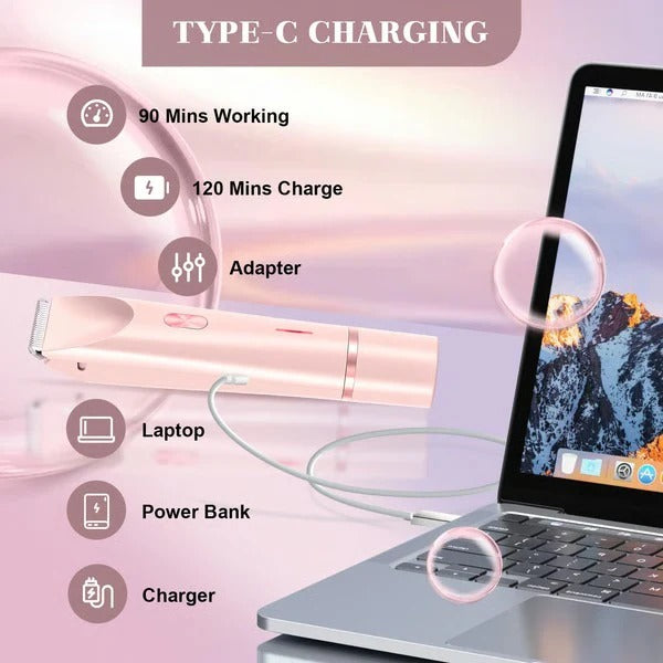 Afeitadora Eléctrica Femenina con Accesorio Recortador de Precisión