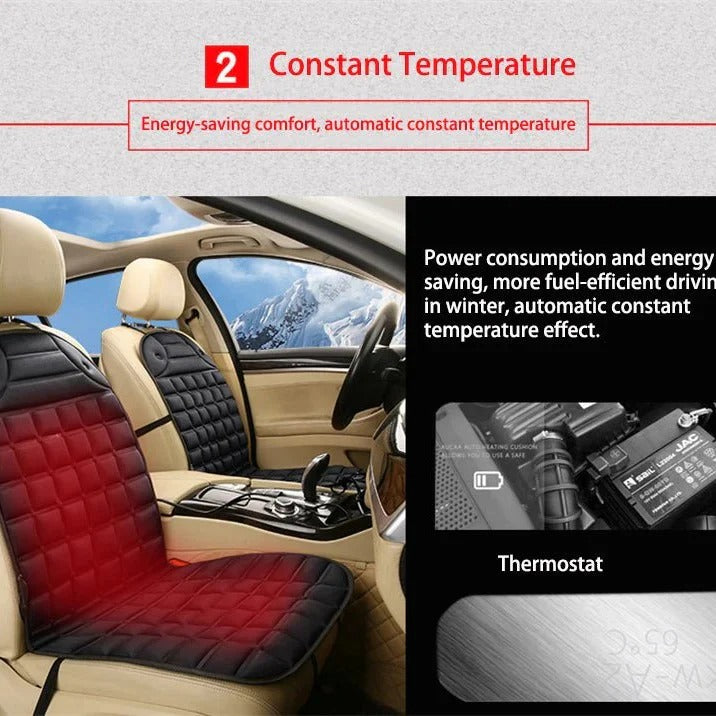 Cojín calefactable para asiento de coche con control termostático