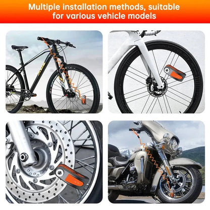 Bloqueo antirrobo para freno de motocicleta con sistema de alarma