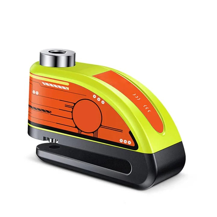 Bloqueo antirrobo para freno de motocicleta con sistema de alarma
