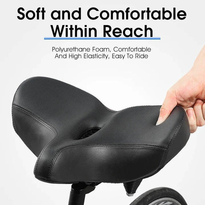 Asiento de bicicleta acolchado cómodo con respaldo