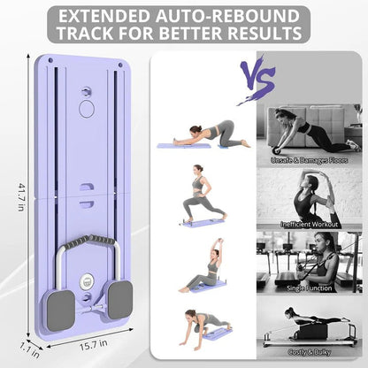 Tabla de ejercicios de Pilates Reformer compacta para el hogar