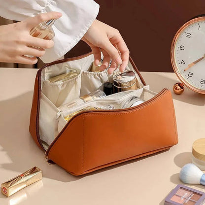 Bolsa de almacenamiento de cosméticos grande con muchos bolsillos