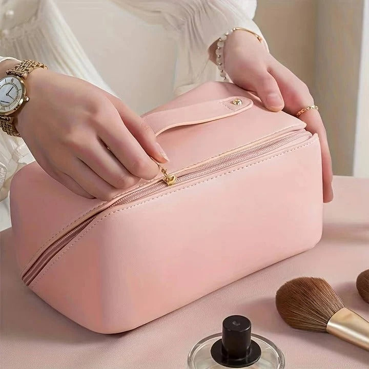 Bolsa de almacenamiento de cosméticos grande con muchos bolsillos