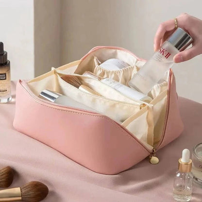 Bolsa de almacenamiento de cosméticos grande con muchos bolsillos