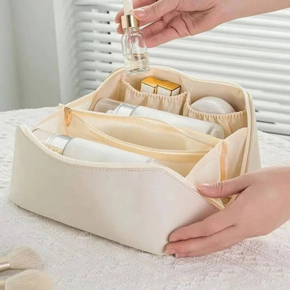 Bolsa de almacenamiento de cosméticos grande con muchos bolsillos
