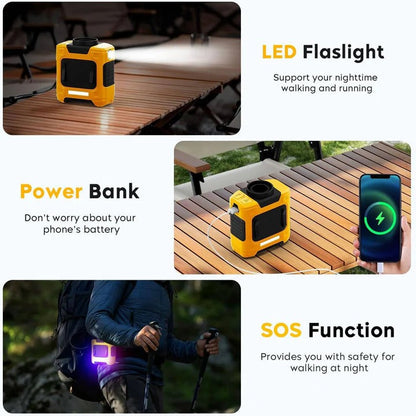 Ventilador de clip recargable compacto con 3 velocidades y LED