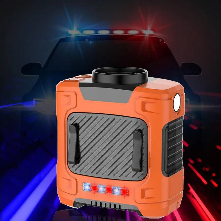 Ventilador de clip recargable compacto con 3 velocidades y LED