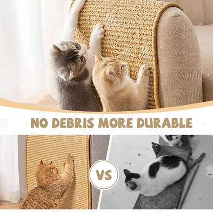 Alfombrilla rascador para gatos duradera con protector de alfombras