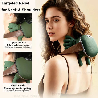 Cojín de masaje térmico relajante para cuello y espalda