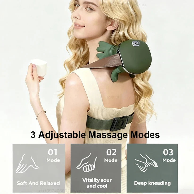 Cojín de masaje térmico relajante para cuello y espalda