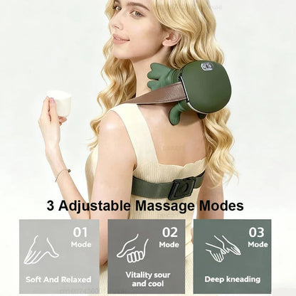 Cojín de masaje térmico relajante para cuello y espalda
