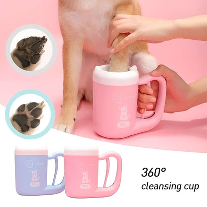Lavador de patas de perro Easy Clean con cerdas suaves