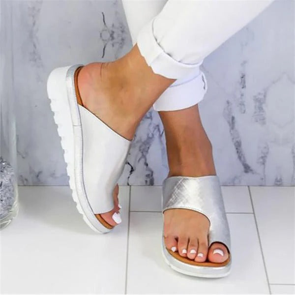 Sandalias con soporte para el arco para mujer con plantilla acolchada y refuerzo lateral para comodidad durante todo el día