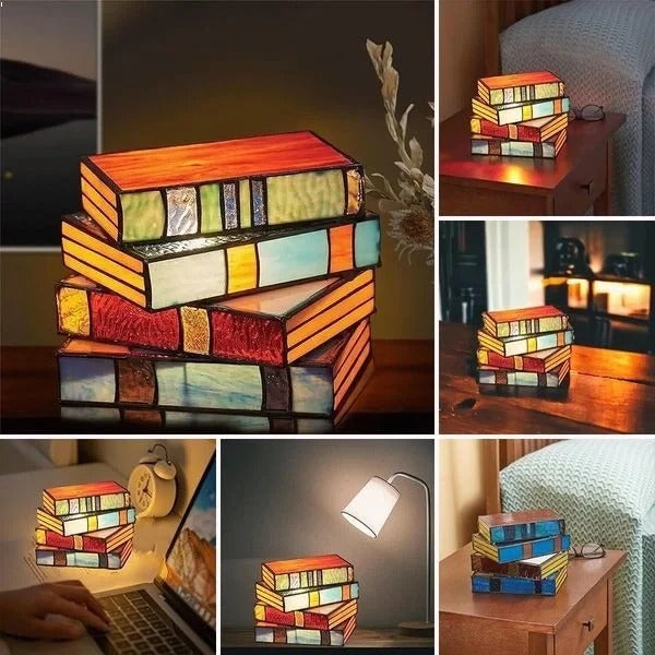 Lámpara de Mesa LED con Diseño Único de Libro