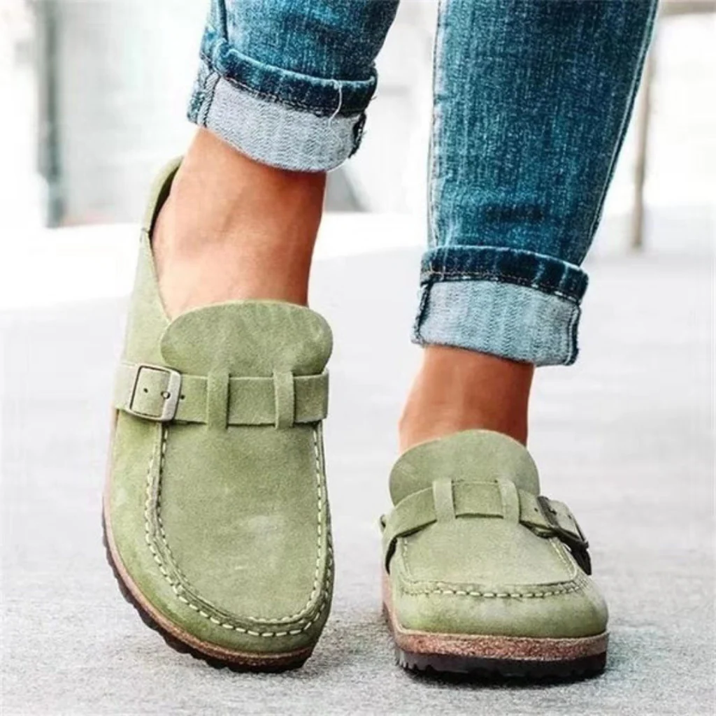 Zuecos ortopédicos para mujer con correa de hebilla ajustable para mayor comodidad y soporte durante todo el día | Calzado de verano ligero | Sandalias informales