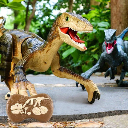 Dinosaurio de juguete con control remoto, sonido y movimiento