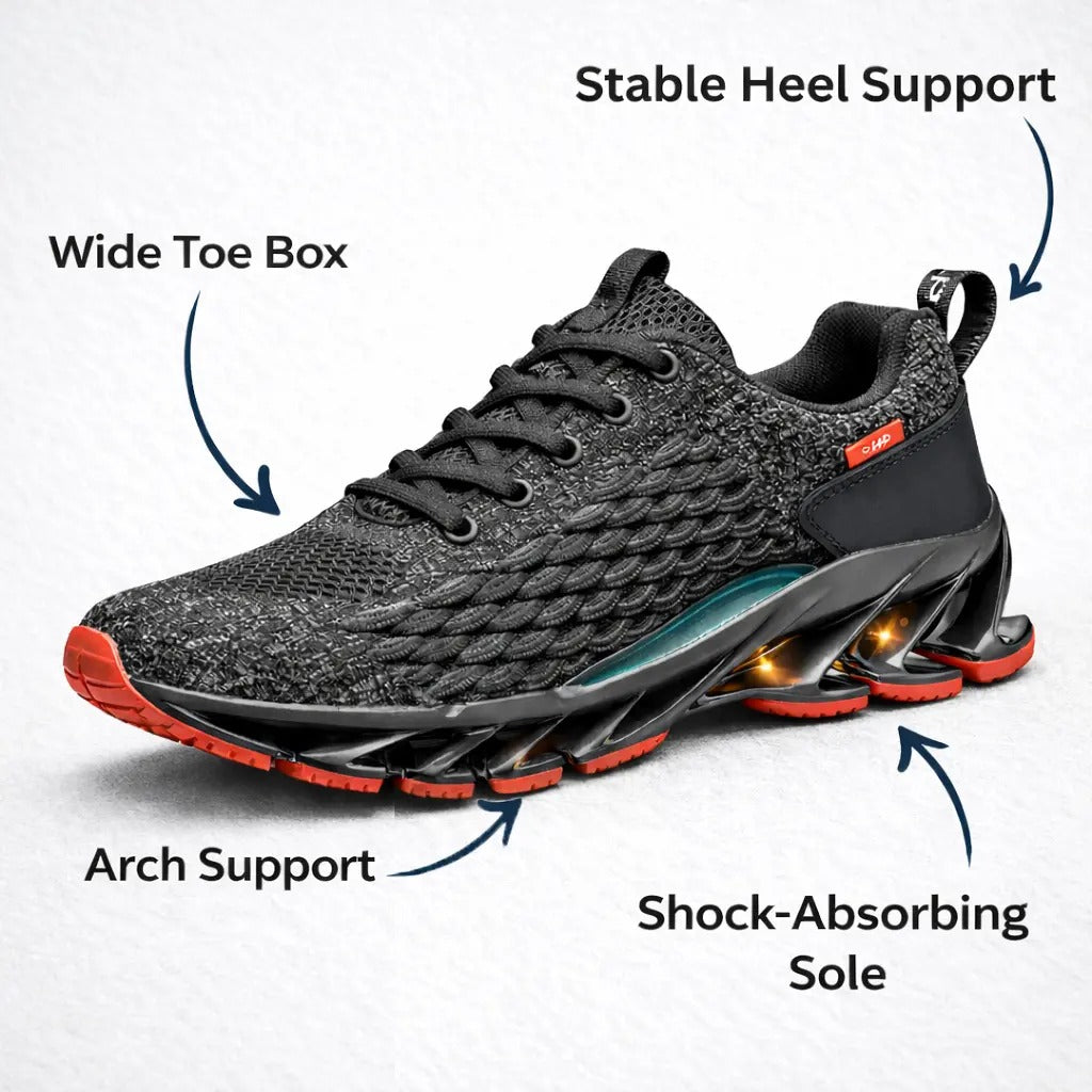 Zapatillas de running cómodas para hombre con soporte para el arco plantar