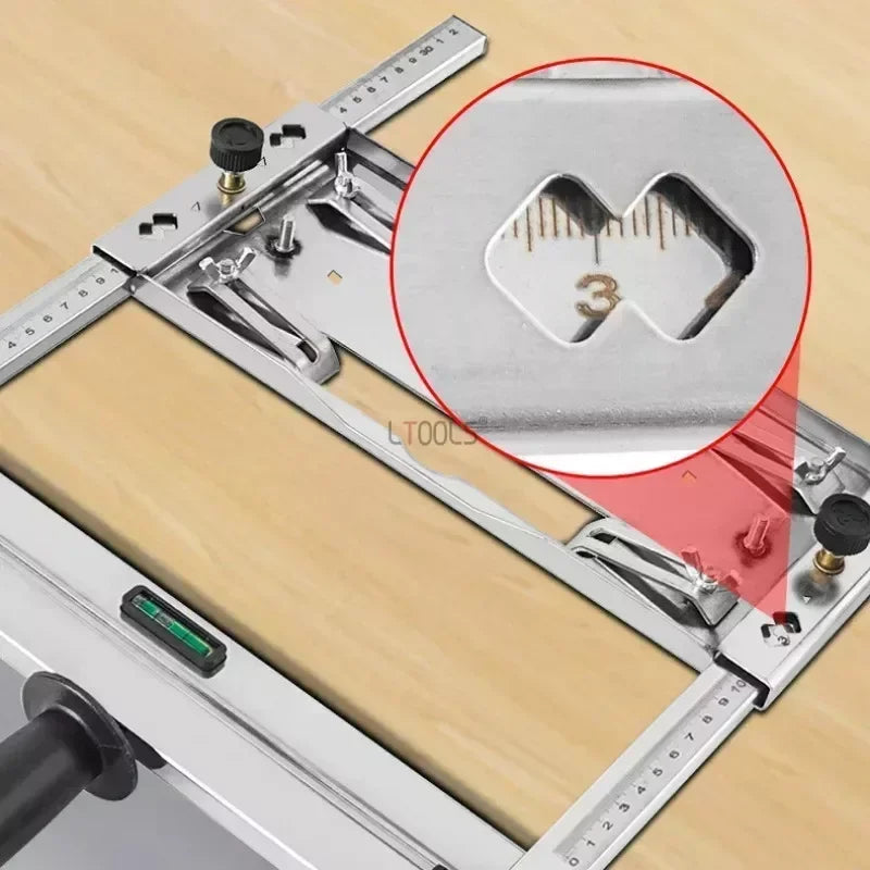 Adjustable Aluminum Straight Edge Guide for Circular Saws 0-12.6 Inches Woodworking Jig Rip Cut Fence Panel Trim Cabinet DIY Workshop Tool