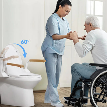 Barra de apoyo resistente para baño con asas de soporte