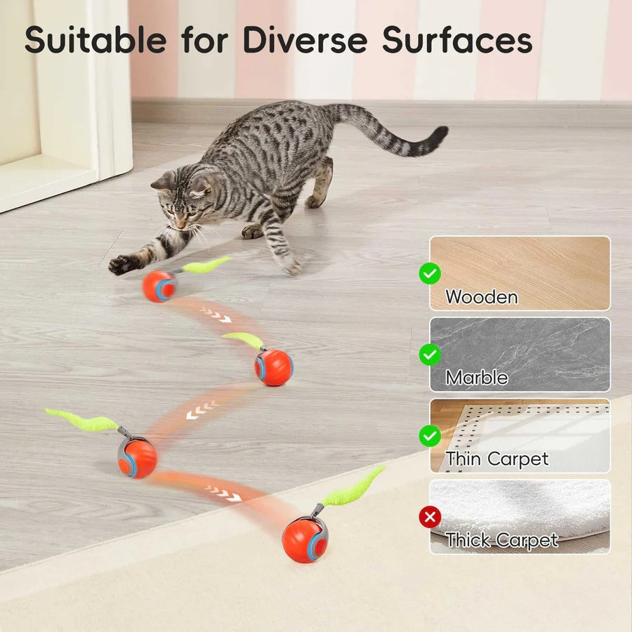 Juguete intercativo automático para gatos con pluma, 2 unidades