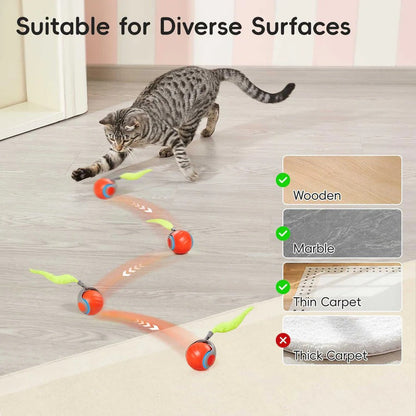 Juguete intercativo automático para gatos con pluma, 2 unidades