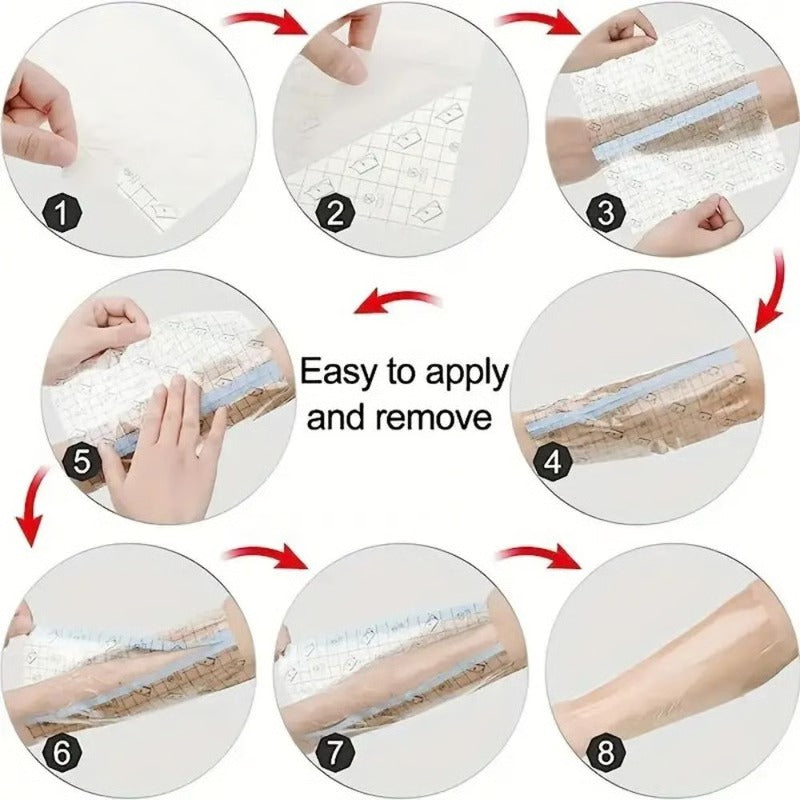 Vendajes protectores transparentes e impermeables para tatuajes