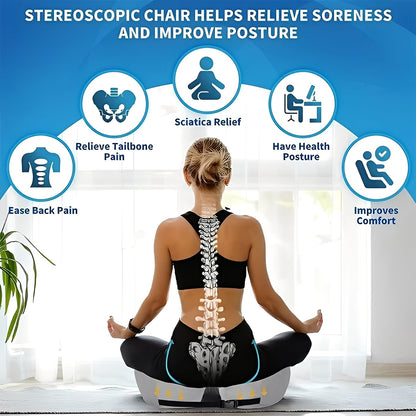 Cómodo cojín de silla de espuma viscoelástica para soporte lumbar