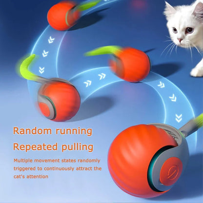 Juguete intercativo automático para gatos con pluma, 2 unidades