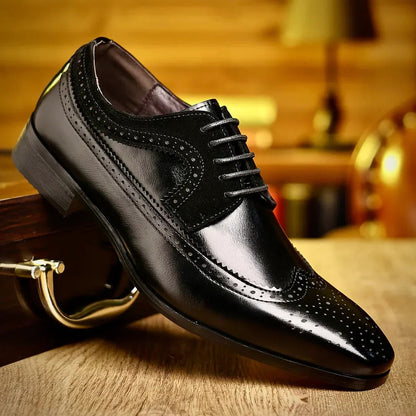 Zapatos de vestir de cuero pulido para hombre