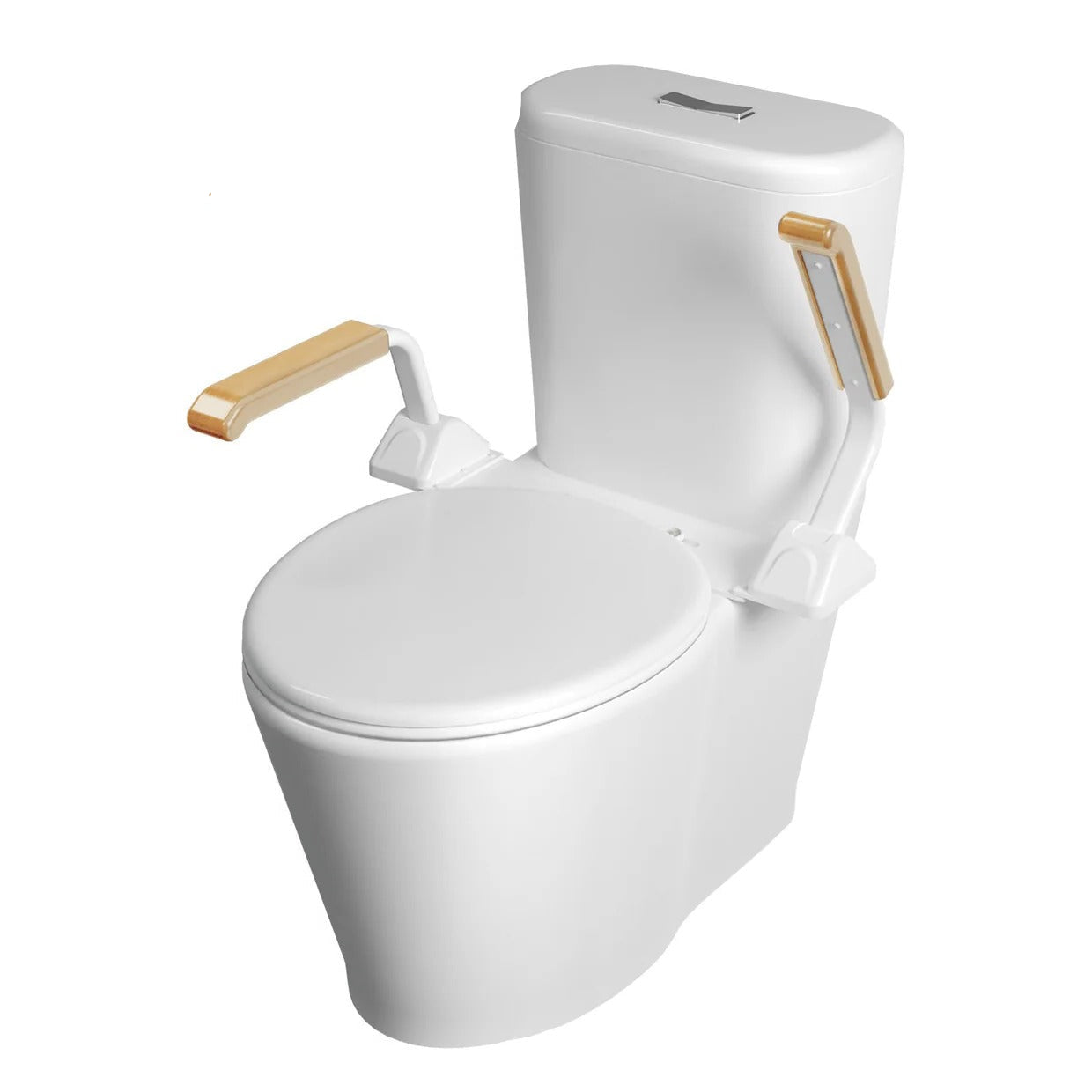 Barra de apoyo resistente para baño con asas de soporte