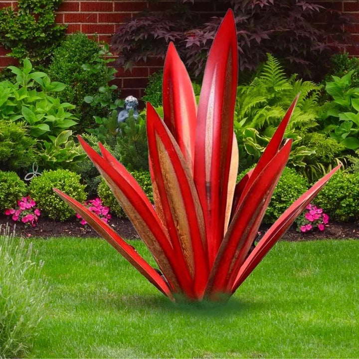 Decoración de jardín rústica de metal para suculentas para el hogar