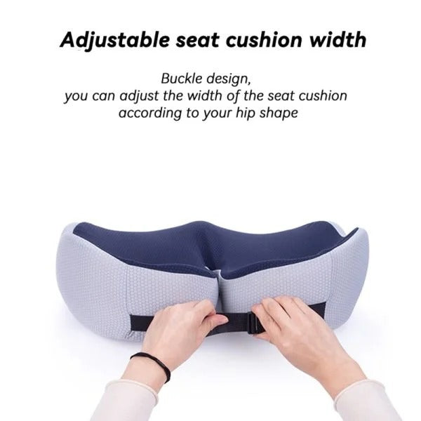 Cojín de asiento de espuma viscoelástica con abertura para el coxis para silla de oficina, coche y silla de ruedas: soporte ergonómico para aliviar el dolor de espalda baja y cadera