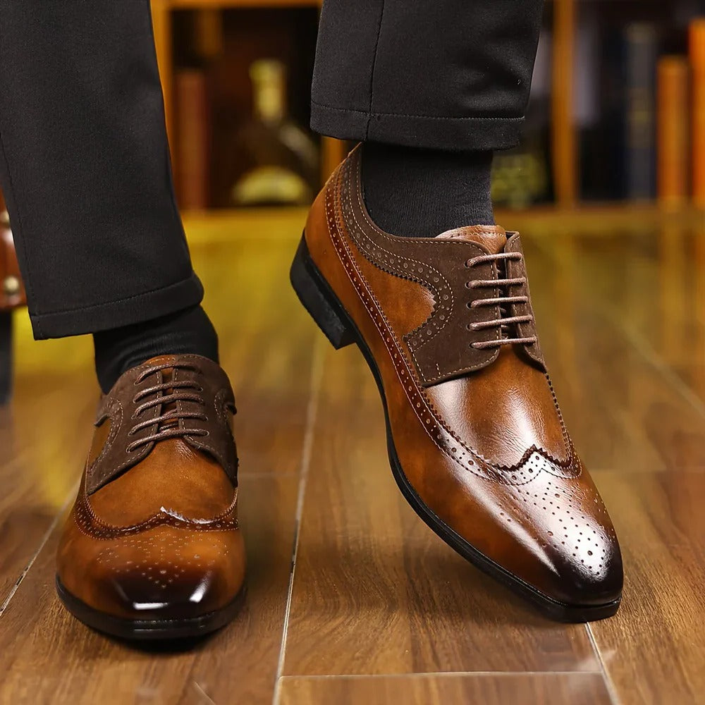 Men's Polished Leather Dress Shoes - Ortekor
