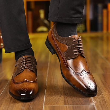 Men's Polished Leather Dress Shoes - Ortekor