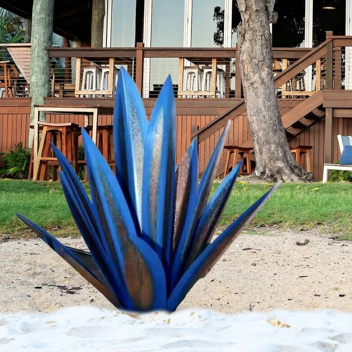Decoración de jardín rústica de metal para suculentas para el hogar