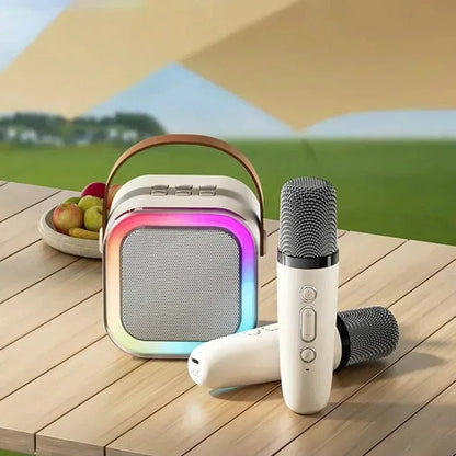 Sistema de karaoke portátil con Bluetooth y micrófono