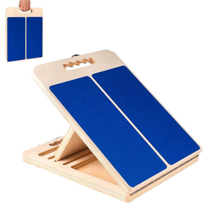 Tabla de estiramiento inclinada de madera plegable multiángulo