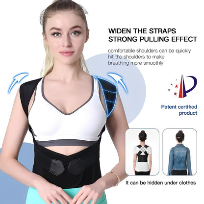 Soporte lumbar cómodo con correas de hombro flexibles