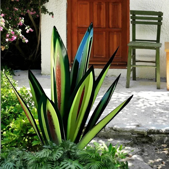 Decoración de jardín rústica de metal para suculentas para el hogar