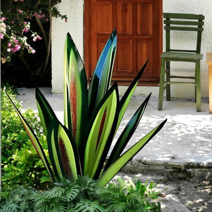 Decoración de jardín rústica de metal para suculentas para el hogar