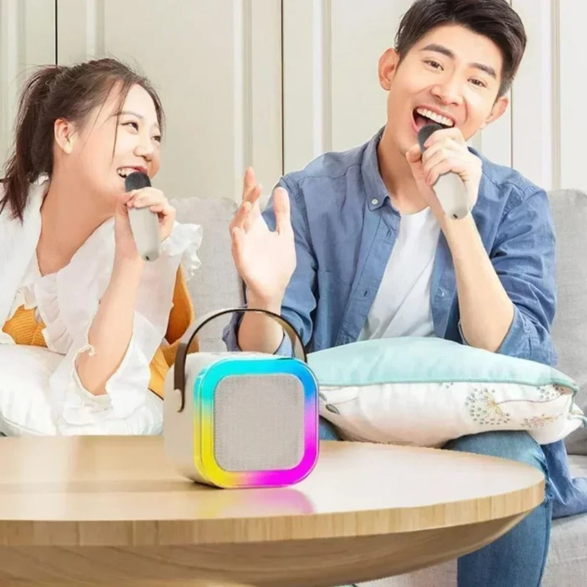 Sistema de karaoke portátil con Bluetooth y micrófono