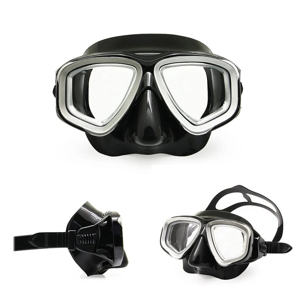 Máscara de buceo duradera con correa de goma flexible