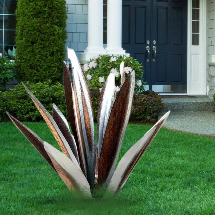 Decoración de jardín rústica de metal para suculentas para el hogar
